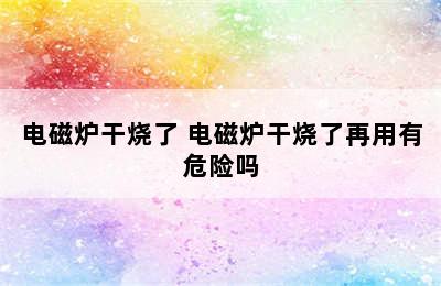 电磁炉干烧了 电磁炉干烧了再用有危险吗